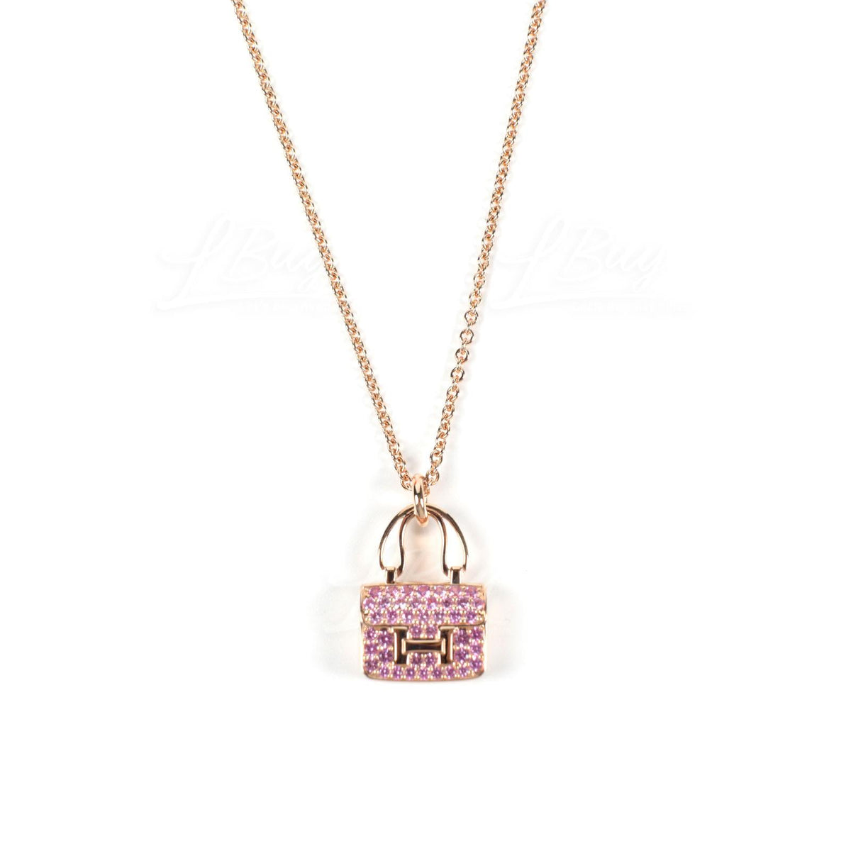 Amulettes Constance Pink Diamonds Pendant 18K Gold Necklace