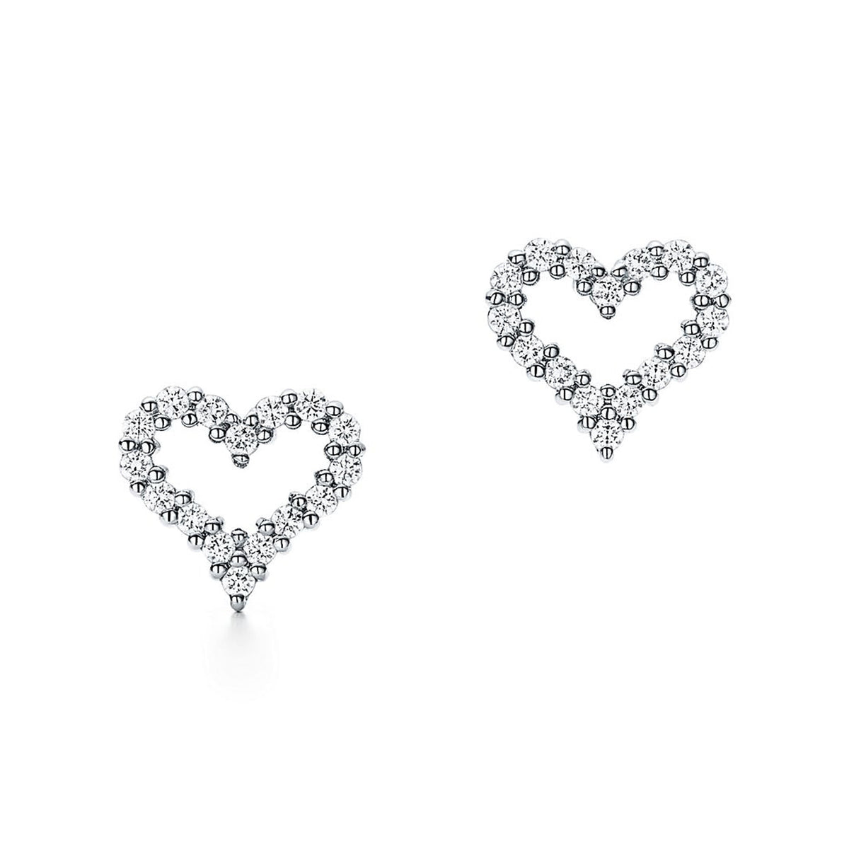 Tiffany Heart Diamonds 18K Gold Earrings