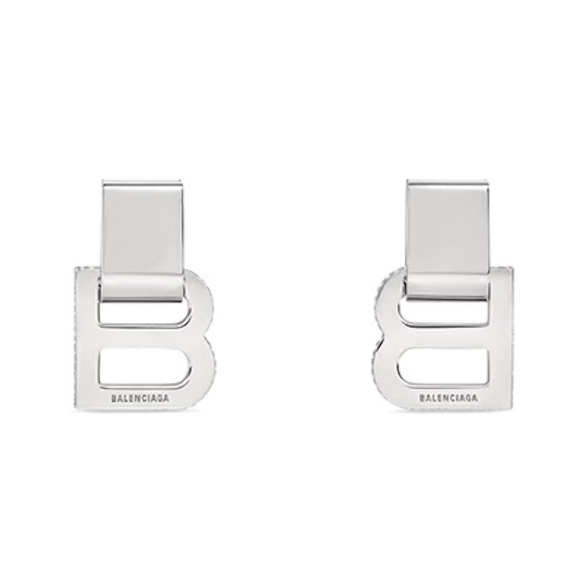 Balenciaga Hourglass Diamond 18K Gold Earrings