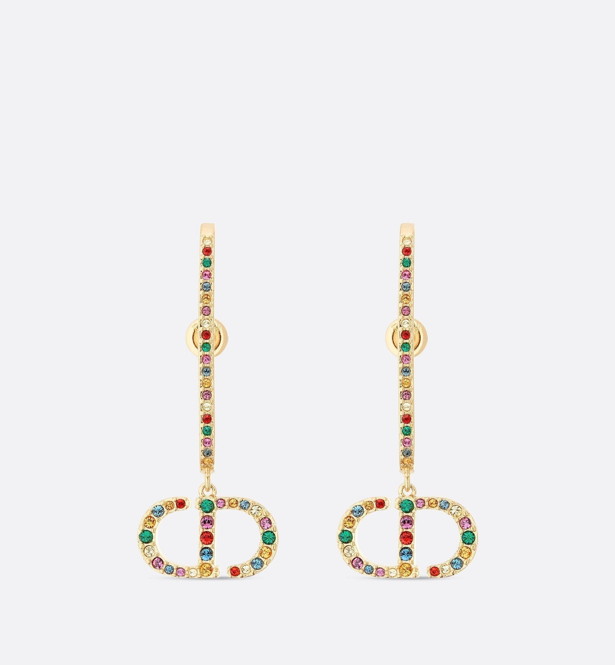 Dior 30 Montaigne Crystals 18K Gold Earrings