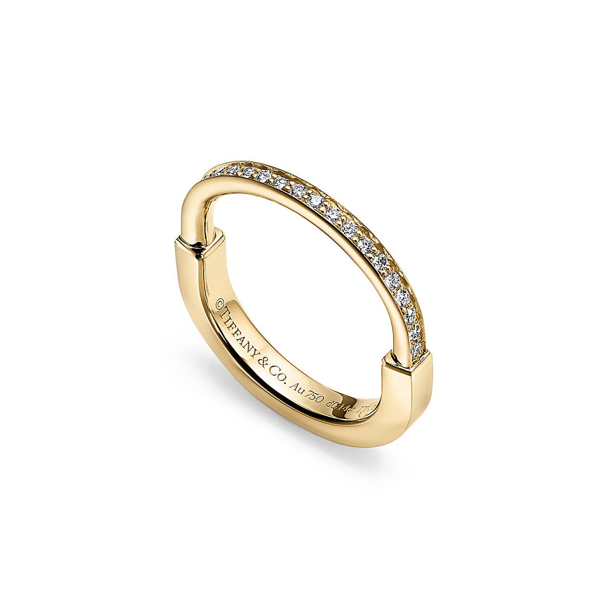 Tiffany Lock Diamonds 18K Yellow Gold Ring