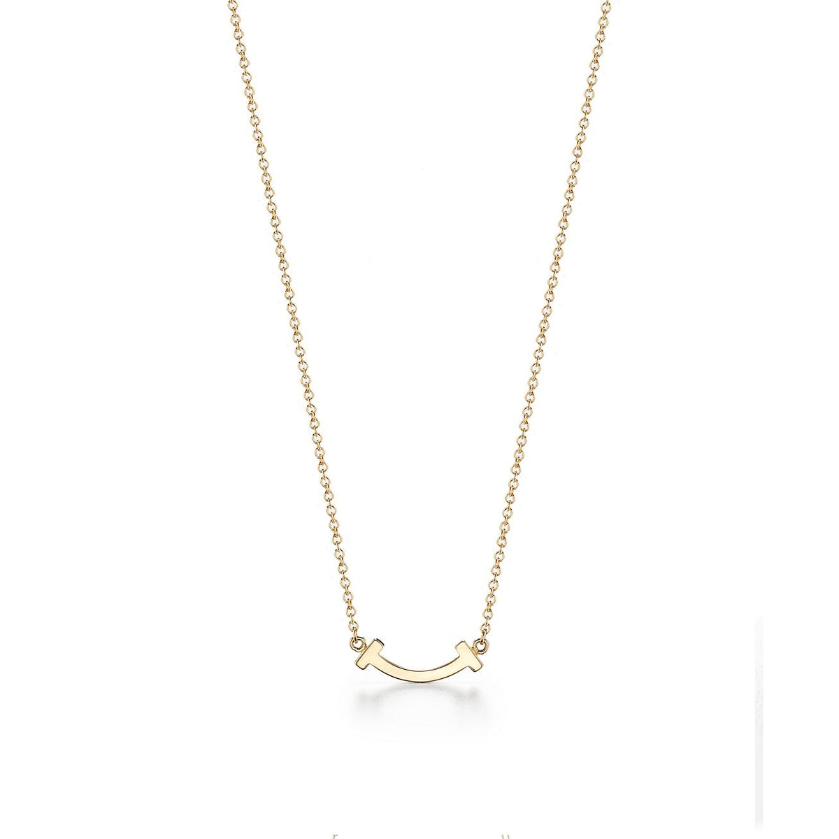 Tiffany Small Diamond Pendant 18K Gold Necklace