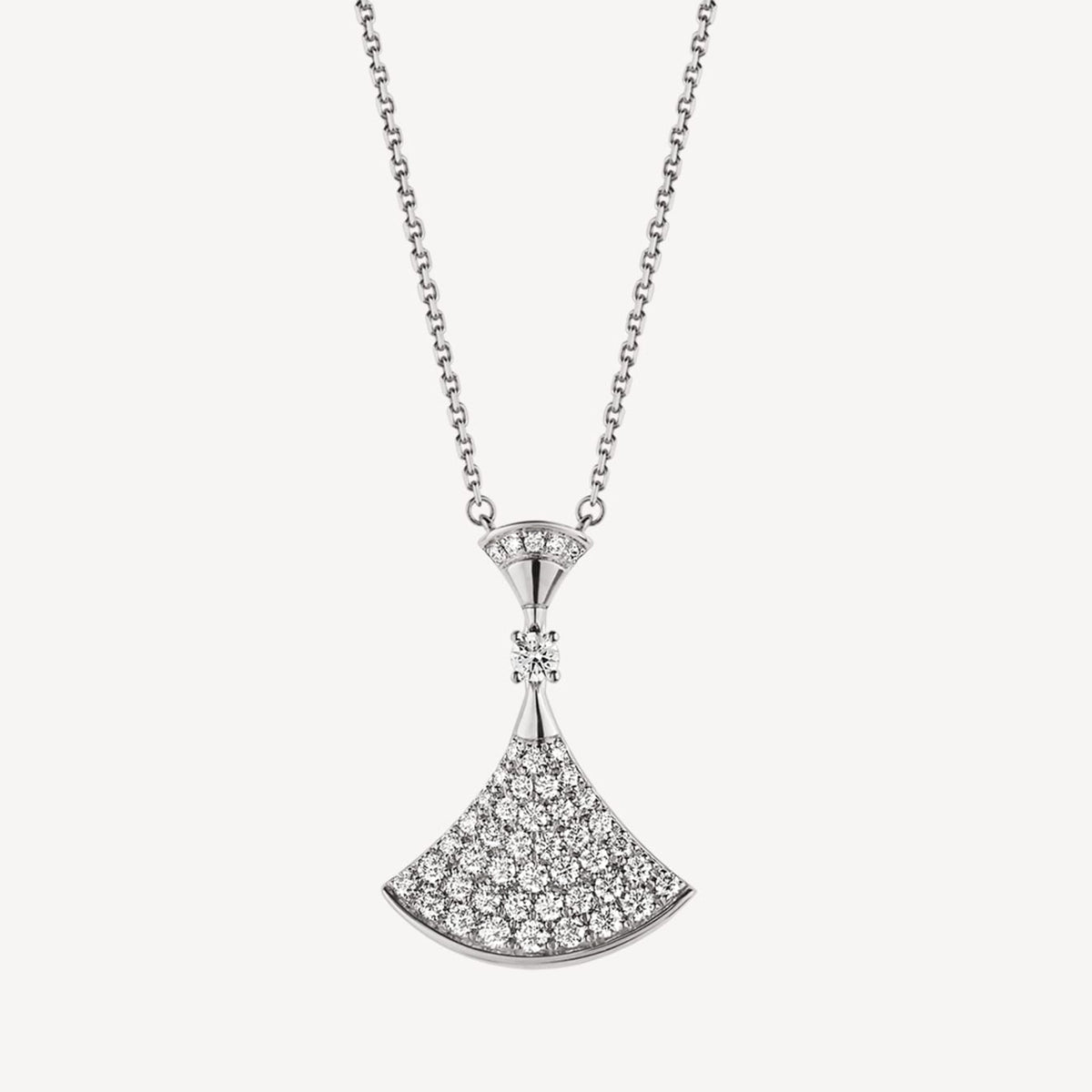Bvlgari BVLGARI Dream Pave Diamond 18K Gold Necklace