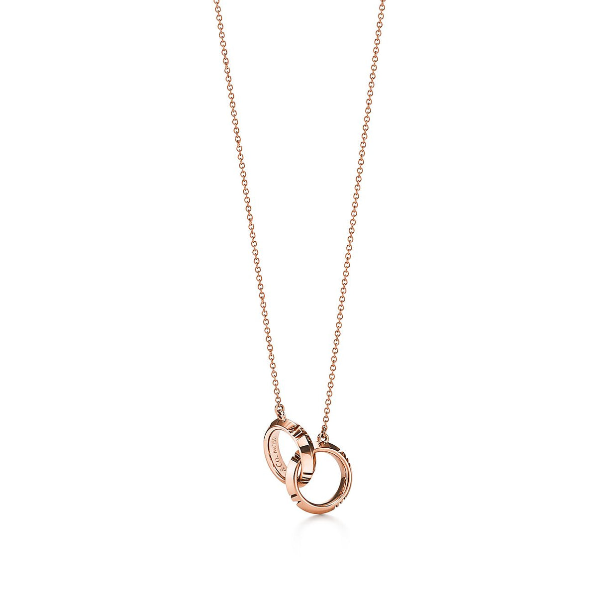Tiffany Atlas X Closed Interlocking Pendant 18K Gold Necklace