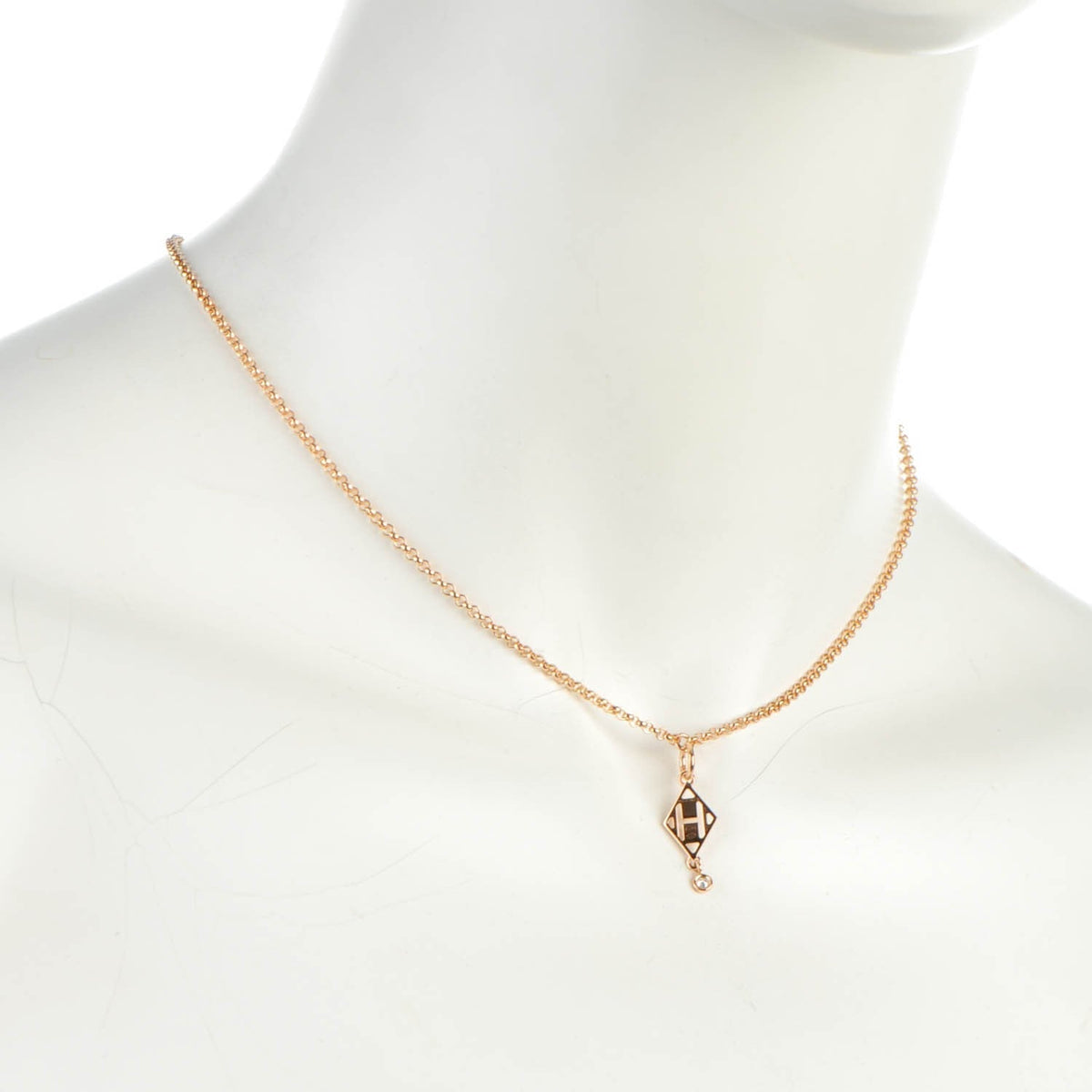 Hermes Gambade Pendant 18K Gold Necklace