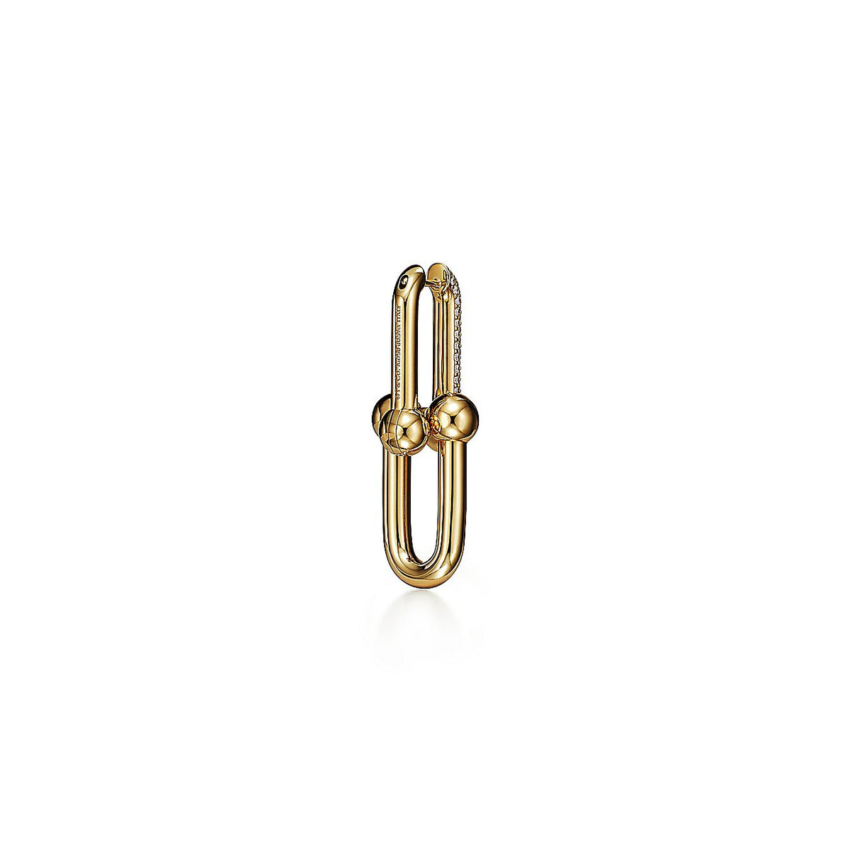 Tiffany HardWear Large Link Diamonds 18K Gold Earrings