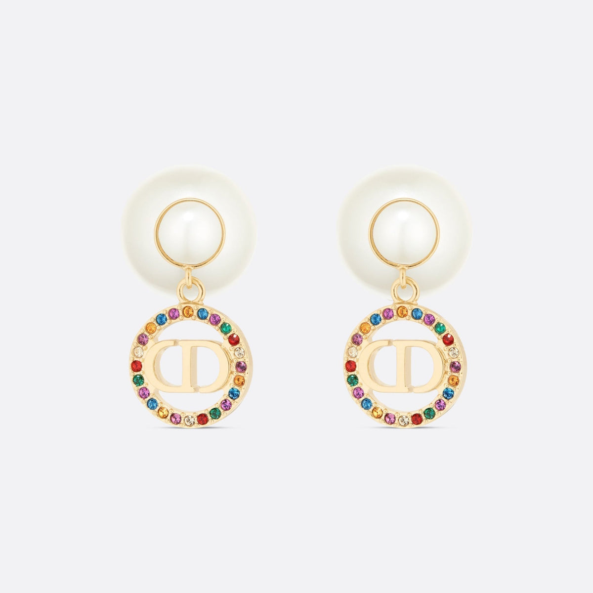 Dior Tribales Multicolor Crystals 18K Gold Earrings