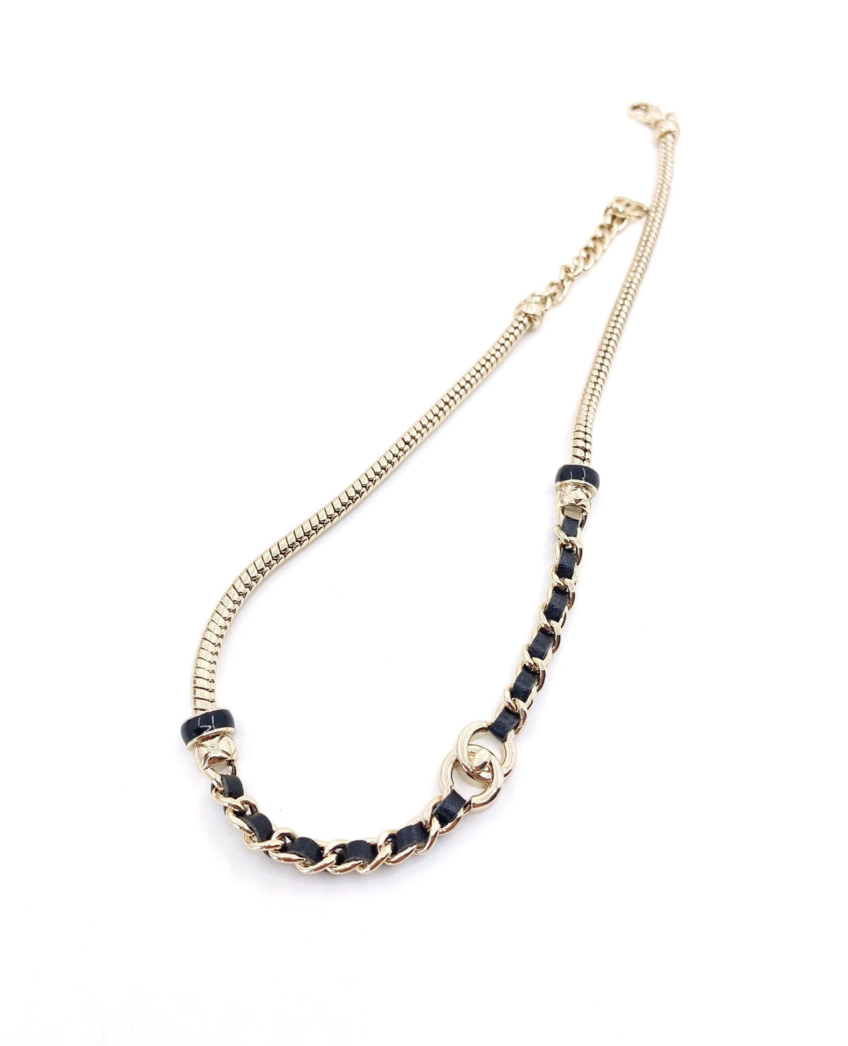 Chanel Rhinestone 18K Gold Necklace