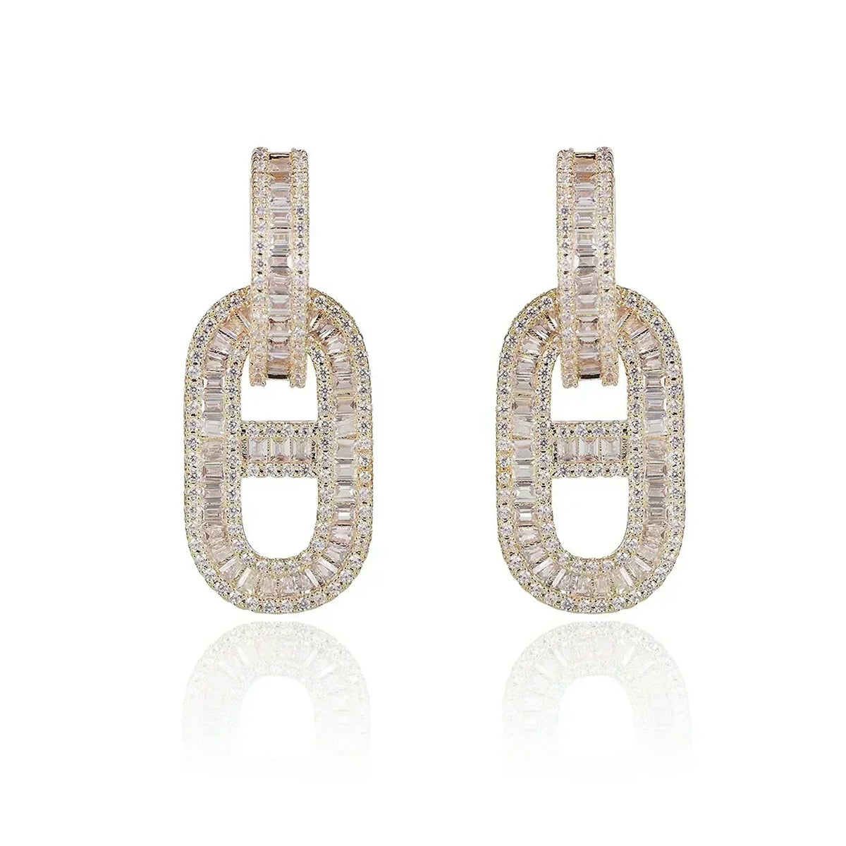 Hermes Diamonds 18K Gold Earrings
