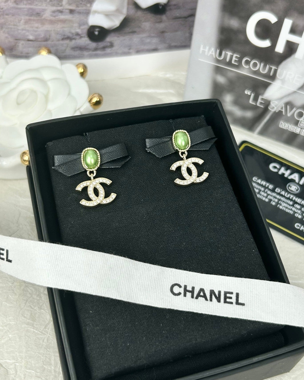 Chanel Bow 18K Gold Earrings